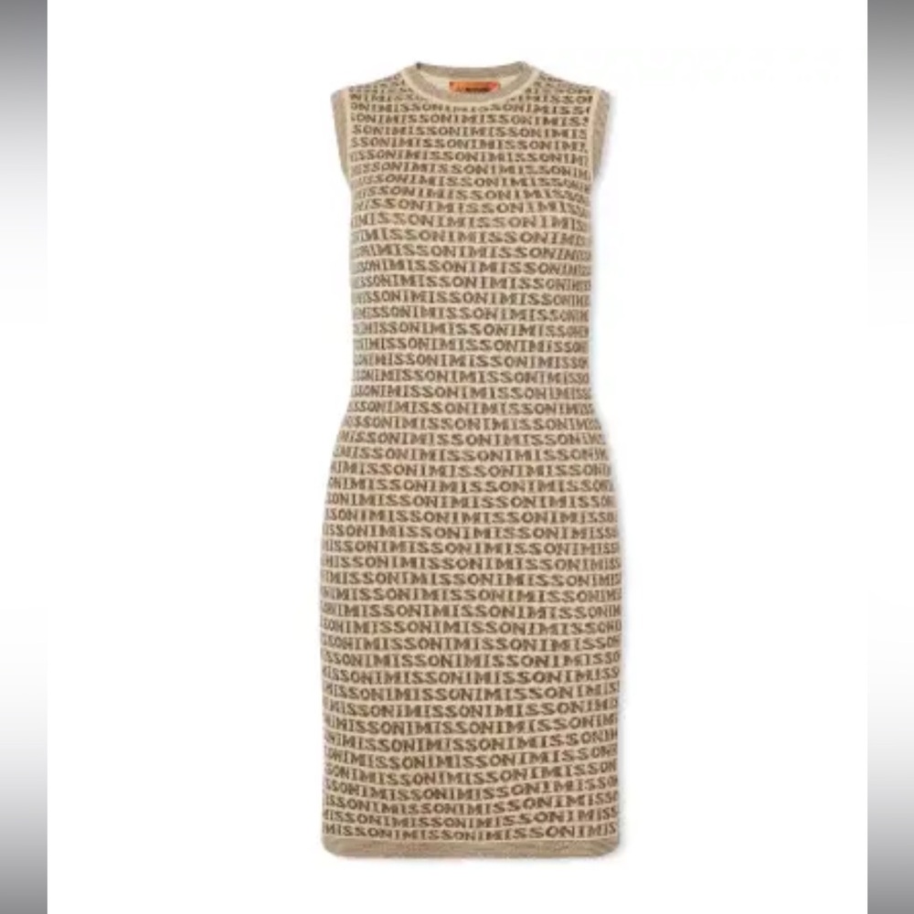 NWOT Missoni Knitted Logo Bodycon Dress XS
